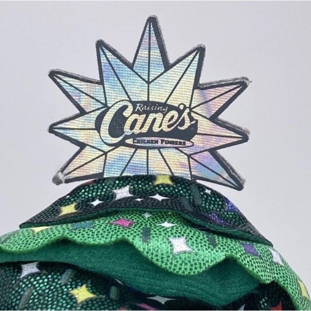 Raising Canes Rockefeller Tree Plush Puppy Dog Stuffed Animal Christmas 2023 NWT - Picture 5 of 5